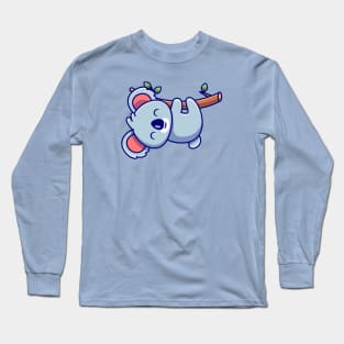 Cute Koala Hanging On Tree (2) Long Sleeve T-Shirt